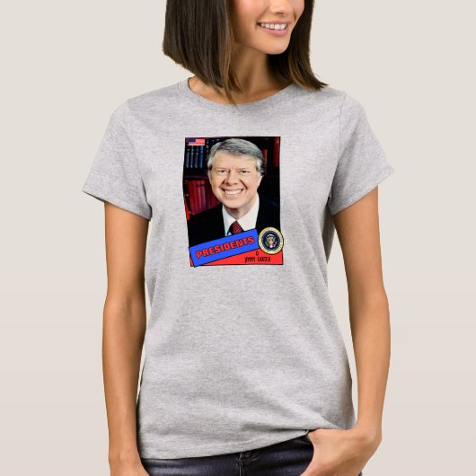 Jimmy Carter Baseball Card T-Shirt (Vorderseite)