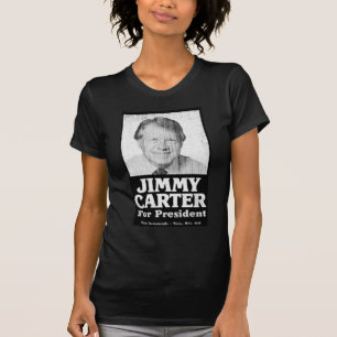 Jimmy Carter beunruhigte Schwarzweiss T-Shirt