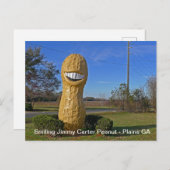 Jimmy Carter Peanut lächelnd - Plains Georgia Postkarte (Vorne/Hinten)