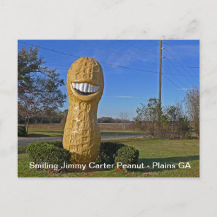 Jimmy Carter Peanut lächelnd - Plains Georgia Postkarte