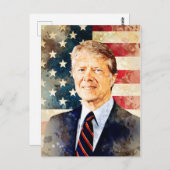 Jimmy Carter Postkarte (Vorne/Hinten)
