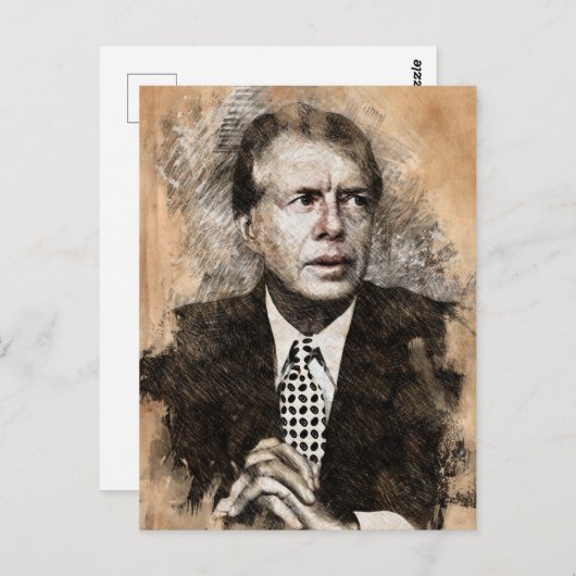 Jimmy Carter Postkarte (Vorne/Hinten)