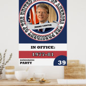 Jimmy Carter Presidential History Retro Poster (Küche)