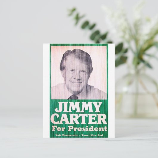 Jimmy Carter Vintag Postkarte (Stehend Vorderseite)