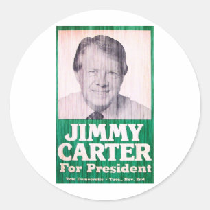 Jimmy Carter Vintage Runder Aufkleber