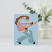 Jimmy Giraffe-Gitarre Postkarte (Stehend Vorderseite)