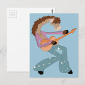 Jimmy Giraffe-Gitarre Postkarte (Vorne/Hinten)