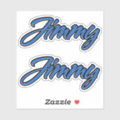 Jimmy Name blue Aufkleber Sticker Stickerset (Blatt)
