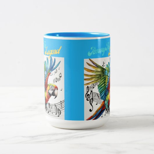 Jimmy The Legend Coffee Tasse, Parrot Cup, Music Zweifarbige Tasse (Mittel)