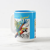 Jimmy The Legend Coffee Tasse, Parrot Cup, Music Zweifarbige Tasse (Vorderseite Links)