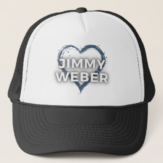 Jimmy Weber Black & Blue Heart Trucker Hat Truckerkappe