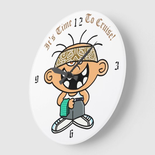 Jimmylowrider-Uhr Große Wanduhr (Winkel)