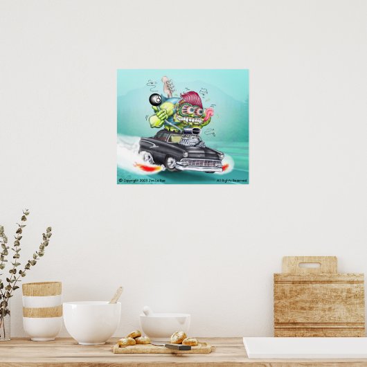 Jimmy's Jalopy Monster Poster (Küche)
