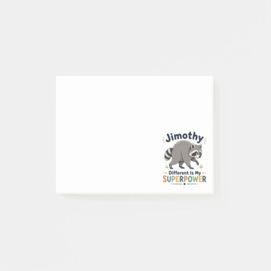 Jimothy anders zu sein ist meine Superkraft Post-it Klebezettel (Vorderseite)