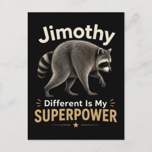 Jimothy anders zu sein ist meine Superkraft Postkarte