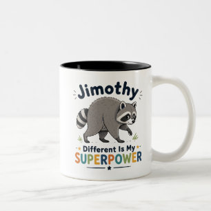 Jimothy anders zu sein ist meine Superkraft Zweifarbige Tasse