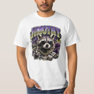 Jimothy Cool Waschbär Urban Streetwear T-Shirt