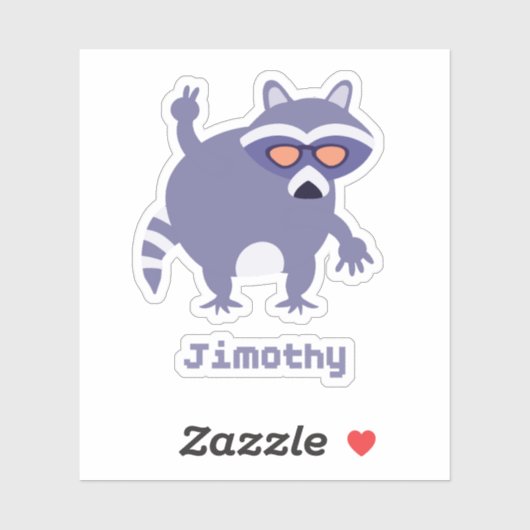 Jimothy, der legendäre Waschbär Aufkleber (Blatt)