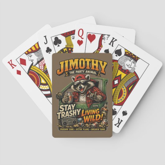 Jimothy der Seattle-Waschbär Spielkarten (Rückseite)
