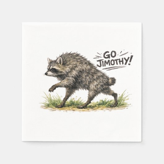 Jimothy der Waschbär Serviette (Vorderseite)