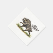 Jimothy der Waschbär Serviette (Ecke)