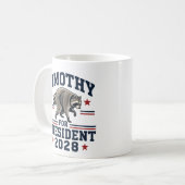 Jimothy für Präsident 2028 Kaffeetasse (Vorderseite Links)