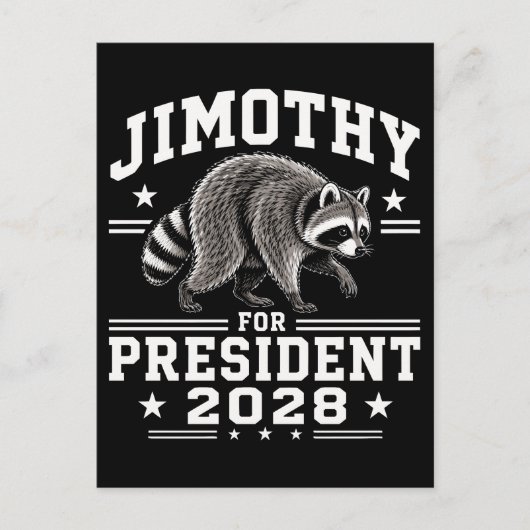 Jimothy für Präsident 2028 Postkarte (Vorderseite)