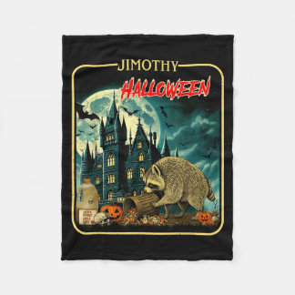 Jimothy Halloween-Waschbär Lustiger Müll-Panda Fleecedecke