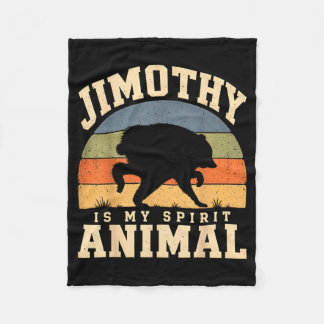Jimothy Is My Spirit Animal Funny Raccoon Fleecedecke