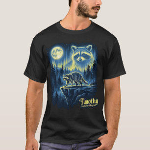 Jimothy Seattle Wilde Legende Waschbär Mondlicht T-Shirt