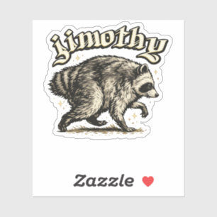 Jimothy Viral Waschbär Lustiger Müll Panda Aufkleber