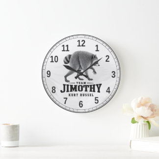 Jimothy Viraler Waschbär Lustiger Müll-Panda-Wildl Große Wanduhr