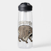 Jimothy Waschbär Comic Style Tier Trinkflasche (Vorne)