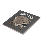 Jimothy Waschbär im Comic-Stil Tier Fliese (Seite)