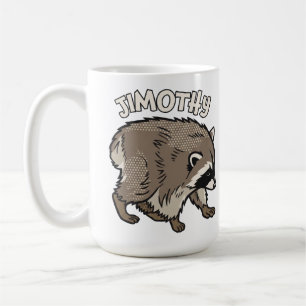 Jimothy Waschbär im Comic-Stil Tier Kaffeetasse