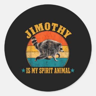 Jimothy Waschbär ist mein spirituelles Tier Waschb Runder Aufkleber