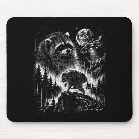 Jimothy Waschbär Lustiger Jimothy Aus Seattle Mousepad (Vorne)