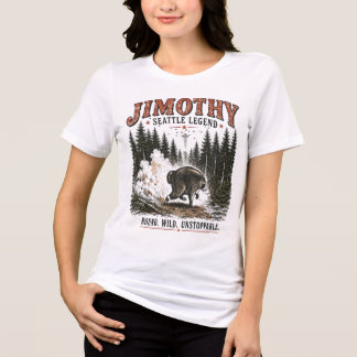 Jimothy Waschbär Vintage-Wald-Abenteuer für Wildti Tri-Blend Shirt