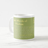 Jim's Words of Wisdom (MTP)-Tasse Kaffeetasse (Vorderseite Links)