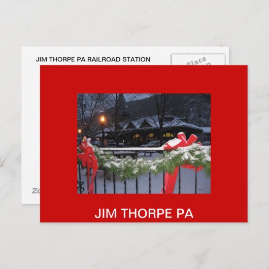 JimThorpeStationLg, JIM THORPE PA Postkarte (Vorne/Hinten)