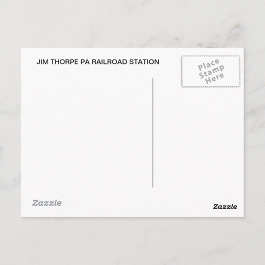 JimThorpeStationLg, JIM THORPE PA Postkarte (Rückseite)