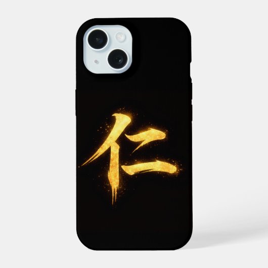 Jin (仁) – One of the Seven Virtues of Bushidō iPhone 15 Hülle (Rückseite)