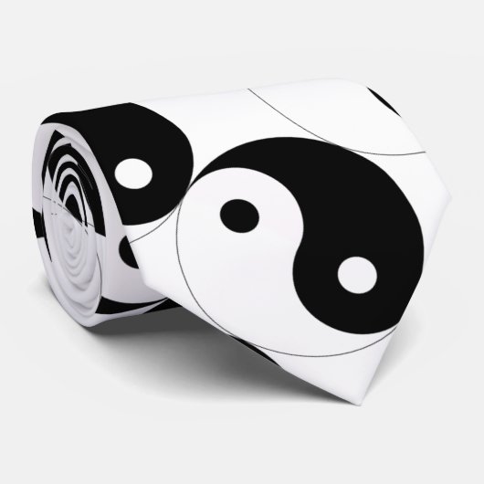 JIN JANG Schwarz-weiß Krawatte (Gerollt)