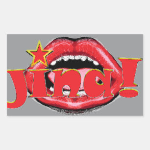 Jina! Coffee Rechteckiger Aufkleber