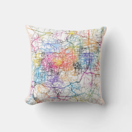 Jinan China City Map Kissen