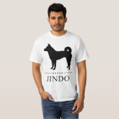 Jindo Dog Black Silhouette  T-Shirt (Vorne ganz)