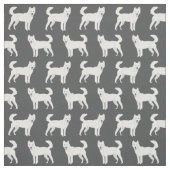 Jindo Hund Dunkelkohle Stoff (Muster)