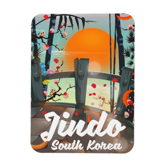 Jindo South korea Magnet (Vertikal)