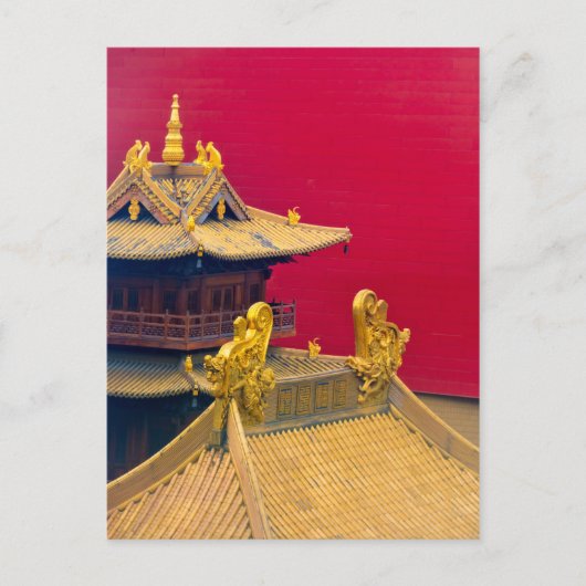 Jing'an Temple, Shanghai, China Postkarte (Vorderseite)