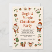 Jingel und Mingel Weihnachts-Party Einladung (Vorderseite)